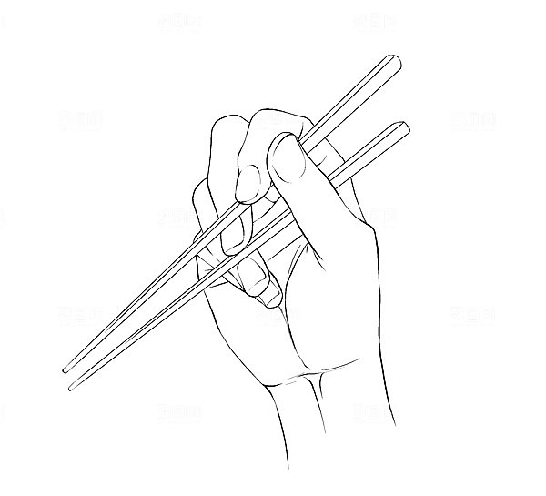 各做手部姿势线稿手持物品同姿势高清图片