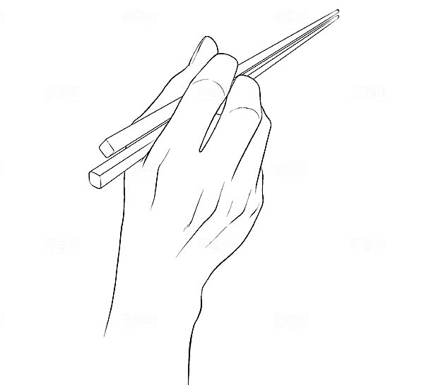 各做手部姿势线稿手持物品同姿势高清图片