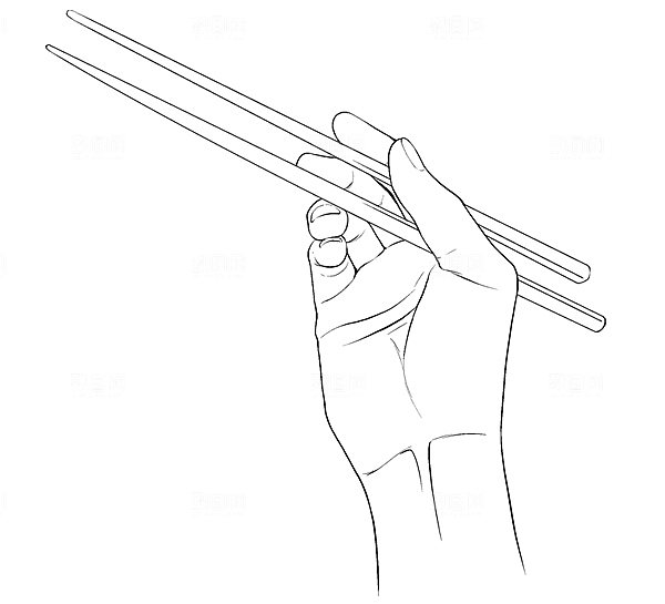 各做手部姿势线稿手持物品同姿势