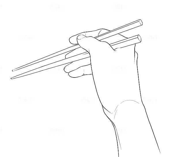 各做手部姿势线稿手持物品同姿势