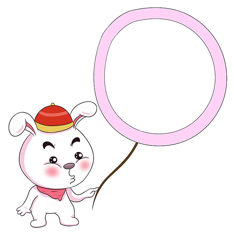 卡通动物标签书签小报边框对话框边框素材