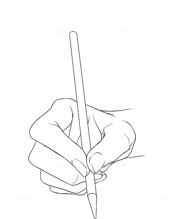 各做手部姿势线稿手持物品 同姿势高清图片
