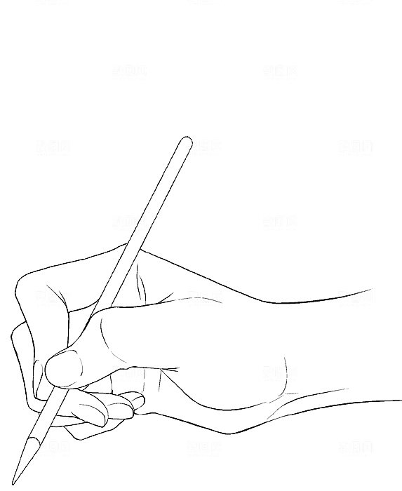 各做手部姿势线稿手持物品 同姿势高清图片