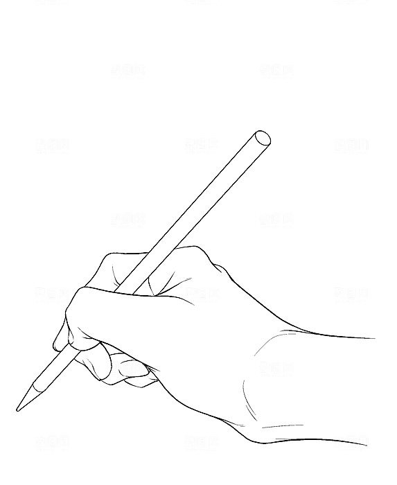 各做手部姿势线稿手持物品 同姿势高清图片