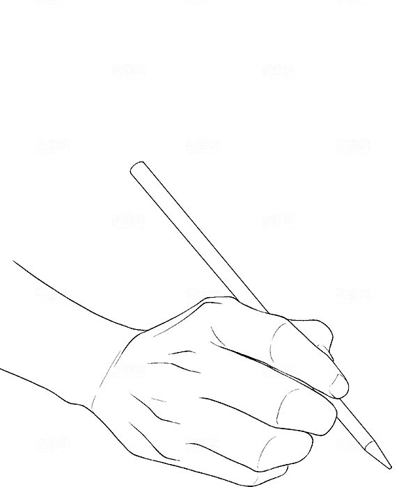 各做手部姿势线稿手持物品 同姿势高清图片