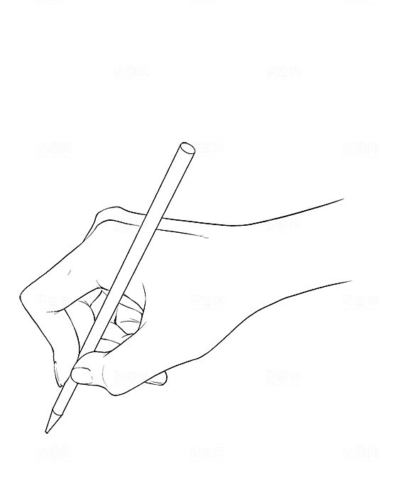 各做手部姿势线稿手持物品 同姿势高清图片