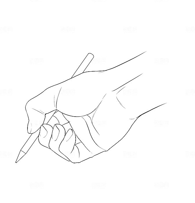 各做手部姿势线稿手持物品 同姿势
