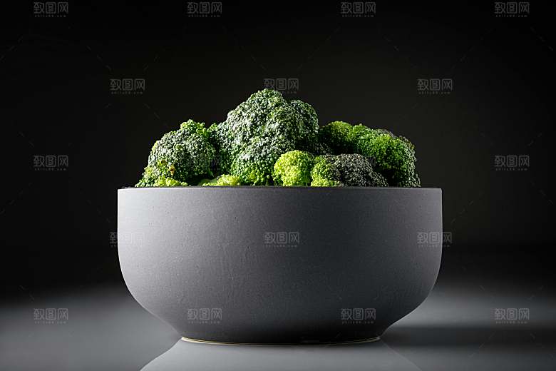 绿色植物蔬菜西兰花摄影图
