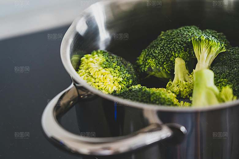 绿色植物蔬菜西兰花摄影图