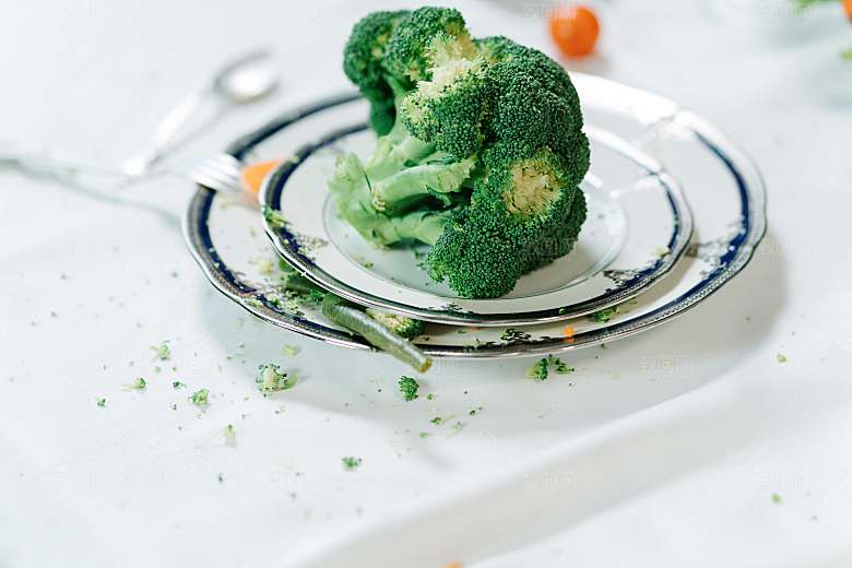 绿色植物蔬菜西兰花摄影图
