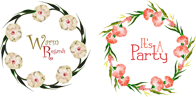 唯美手绘水彩花环花卉婚礼png装饰素材