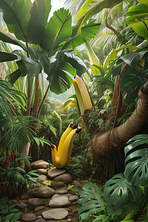 美食的诱惑热带风情中的香蕉