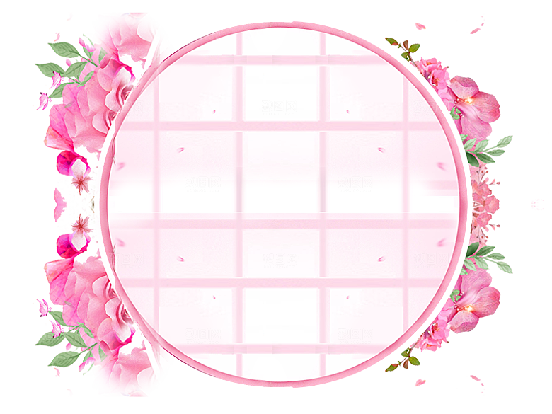 唯美手绘水彩花环花卉婚礼png装饰素材