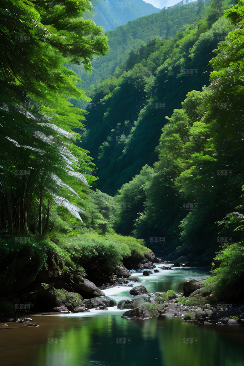水天一色河水与天空融为一体的壮丽景色