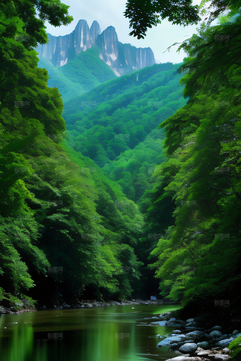 水天一色河水与天空融为一体的壮丽景色