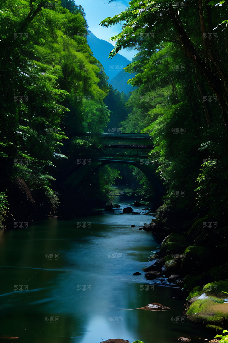 水天一色河水与天空融为一体的壮丽景色