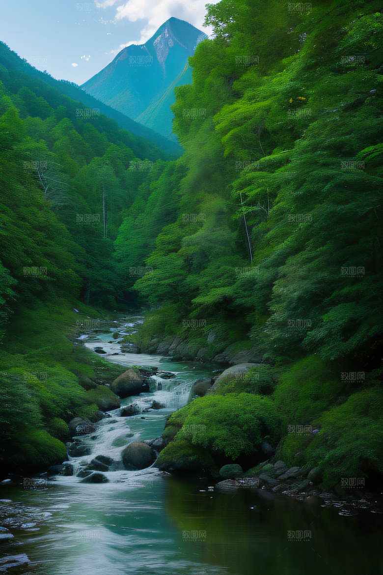 纯净与和谐自然景观带来的纯净与和谐感