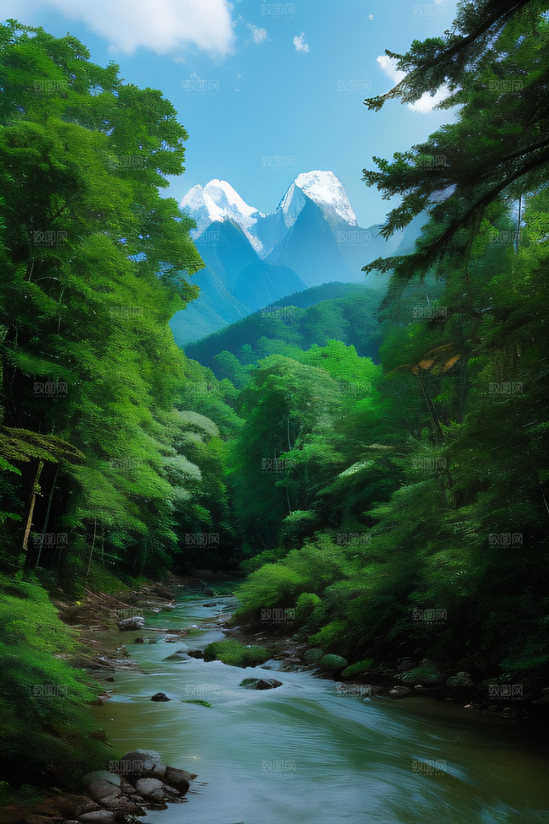 纯净与和谐自然景观带来的纯净与和谐感