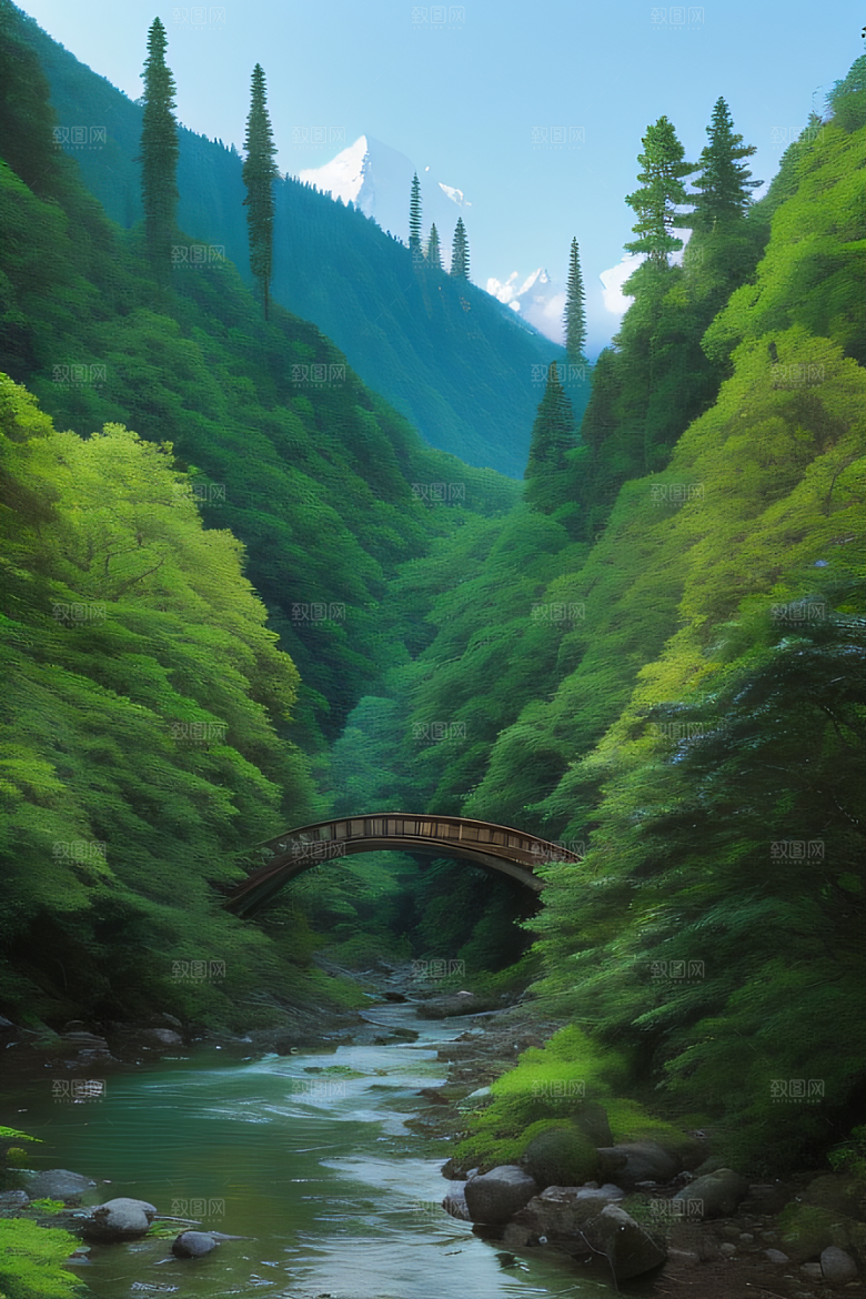 纯净与和谐自然景观带来的纯净与和谐感