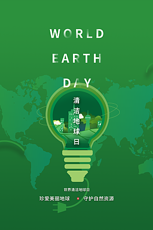 世界环境日地球日环保海报