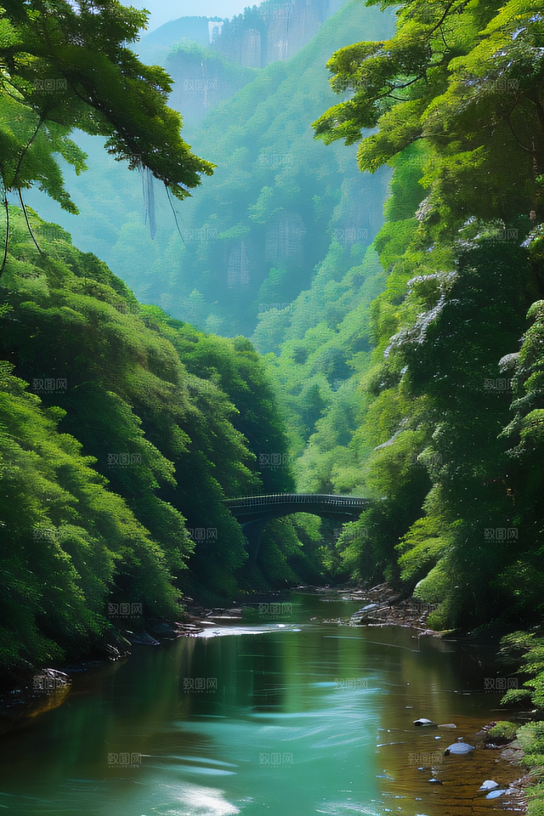 美丽的自然自然景观中的美丽与壮丽