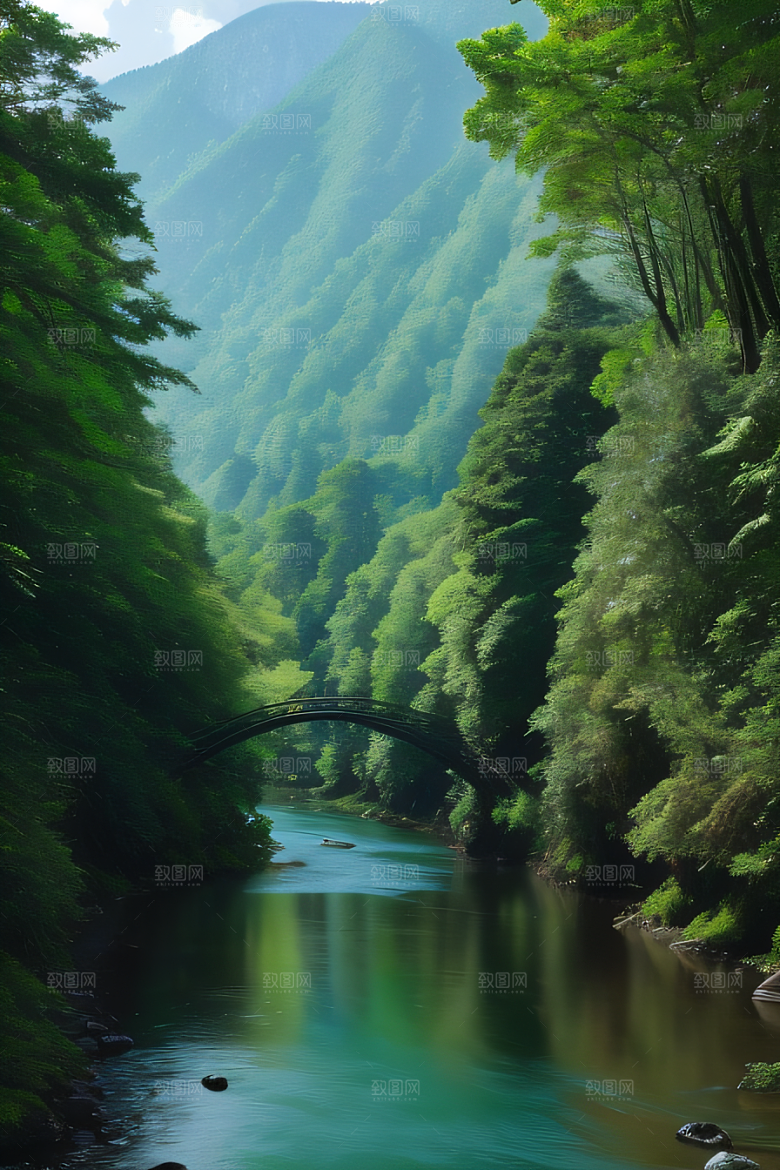 美丽的自然自然景观中的美丽与壮丽