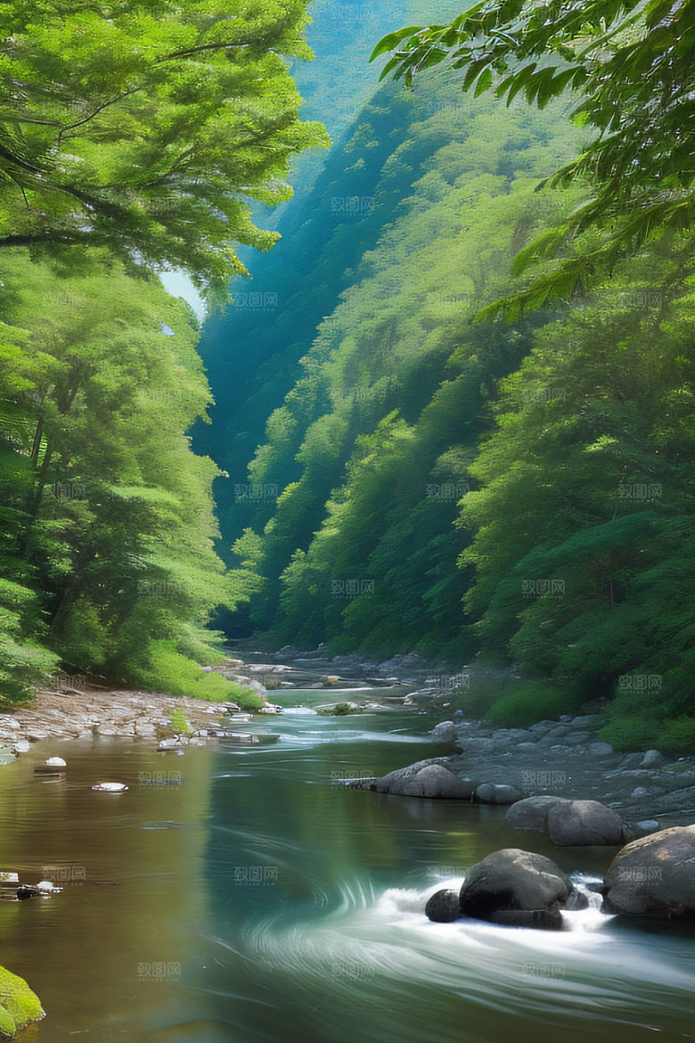 山水画卷如画般的山水风景令人陶醉