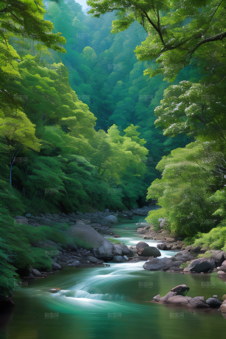 山水画卷如画般的山水风景令人陶醉