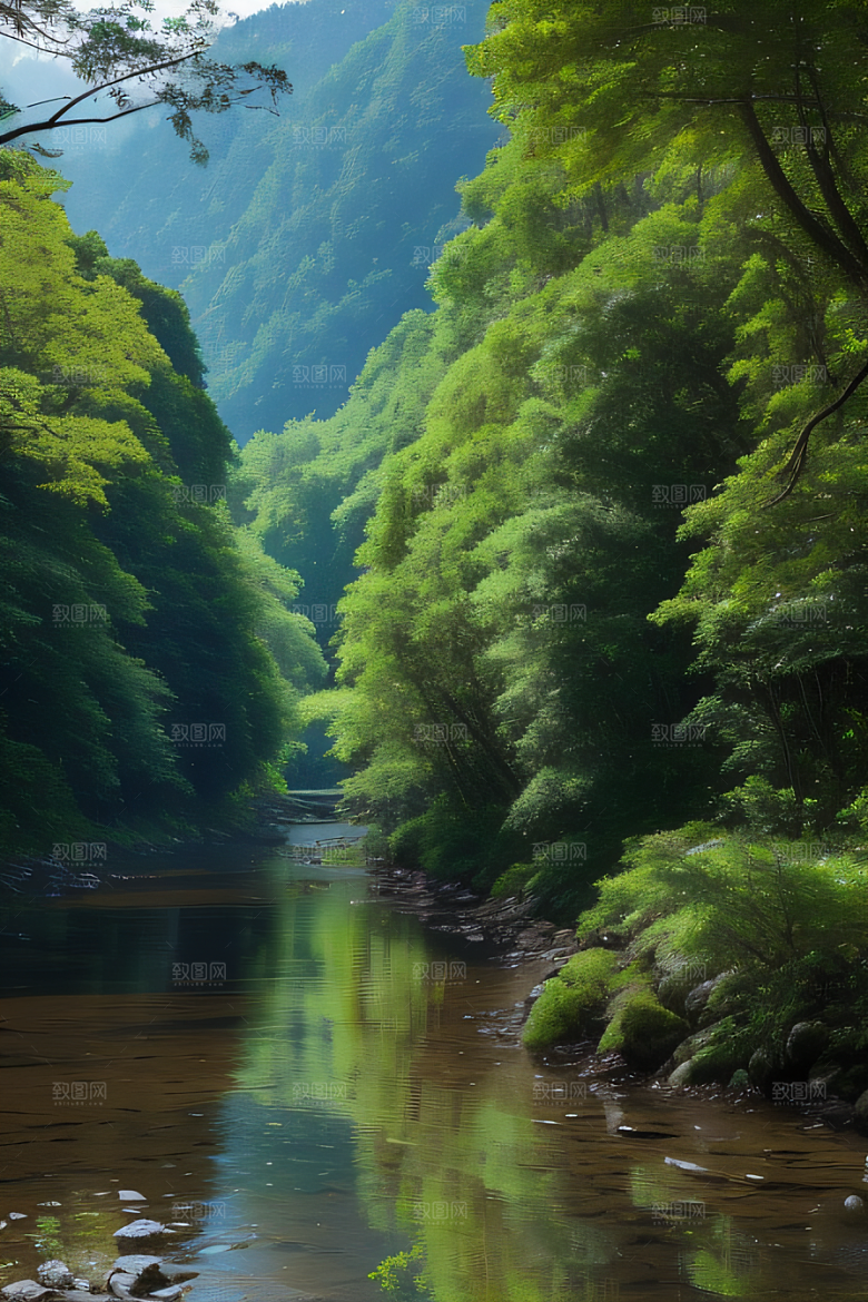 山水画卷如画般的山水风景令人陶醉