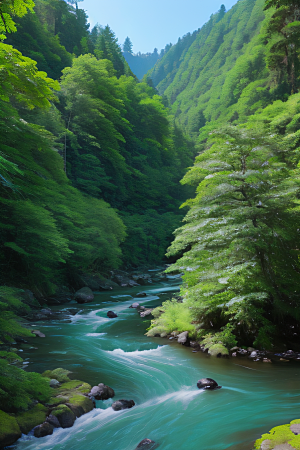 山水画卷如画般的山水风景令人陶醉