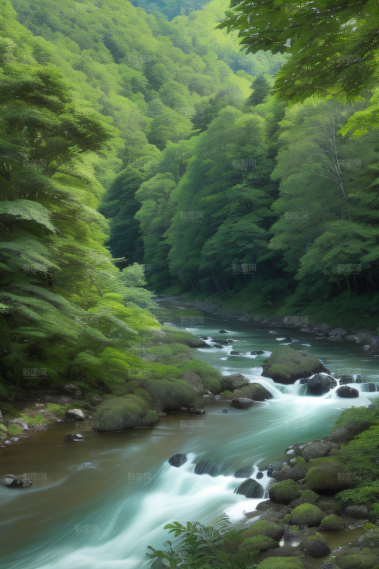 山水画卷如画般的山水风景令人陶醉
