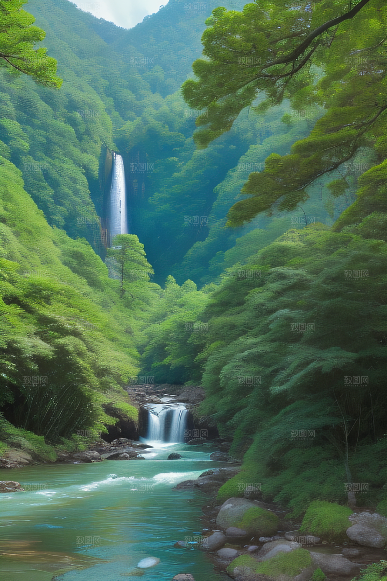 山水画卷如画般的山水风景令人陶醉