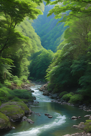 山水画卷如画般的山水风景令人陶醉