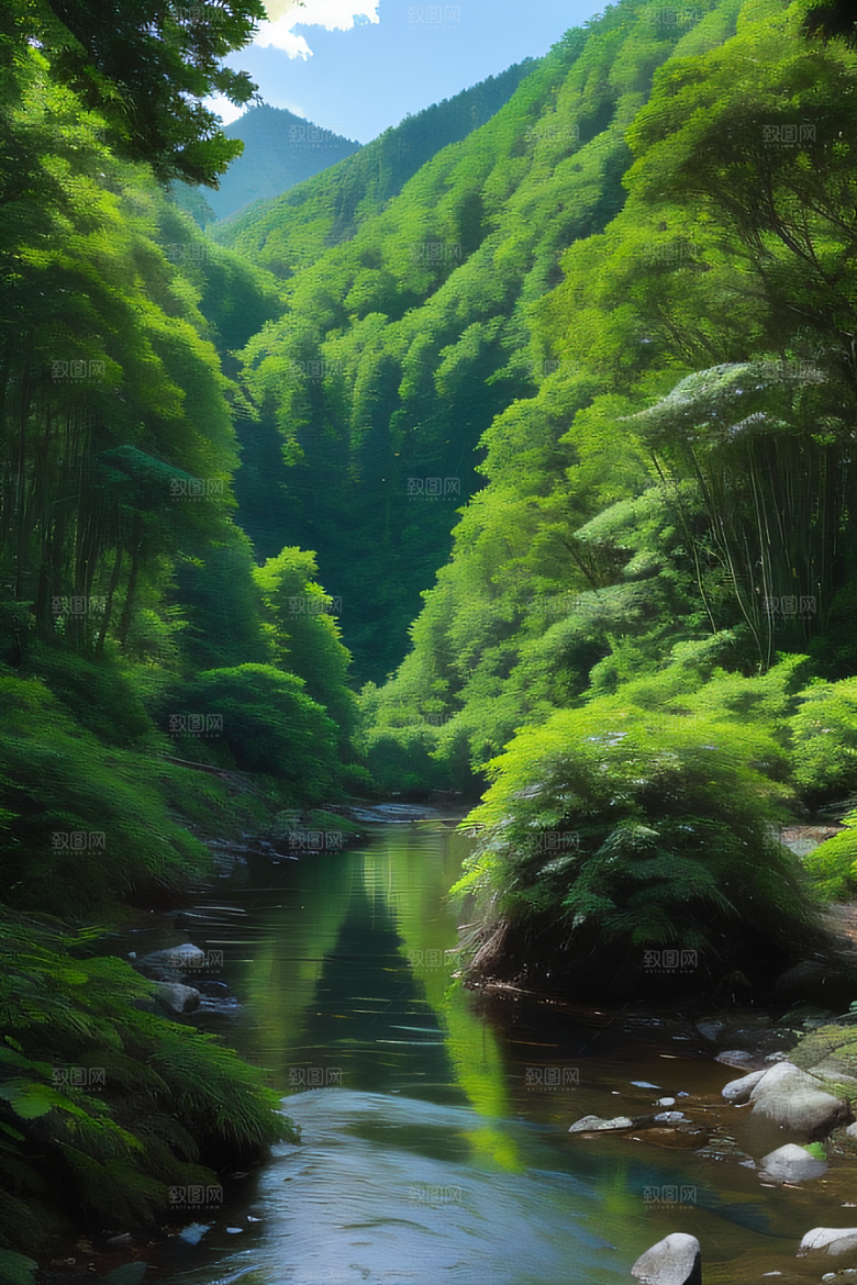 山水画卷如画般的山水风景令人陶醉
