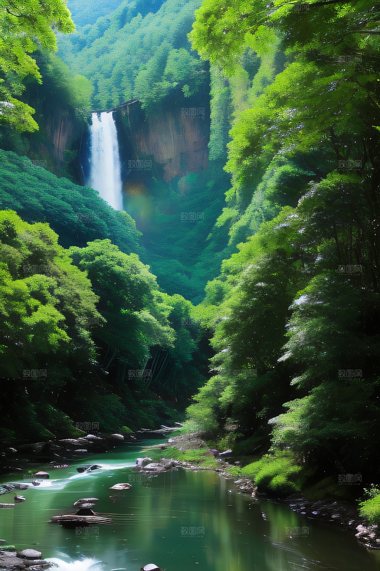 山水画卷如画般的山水风景令人陶醉