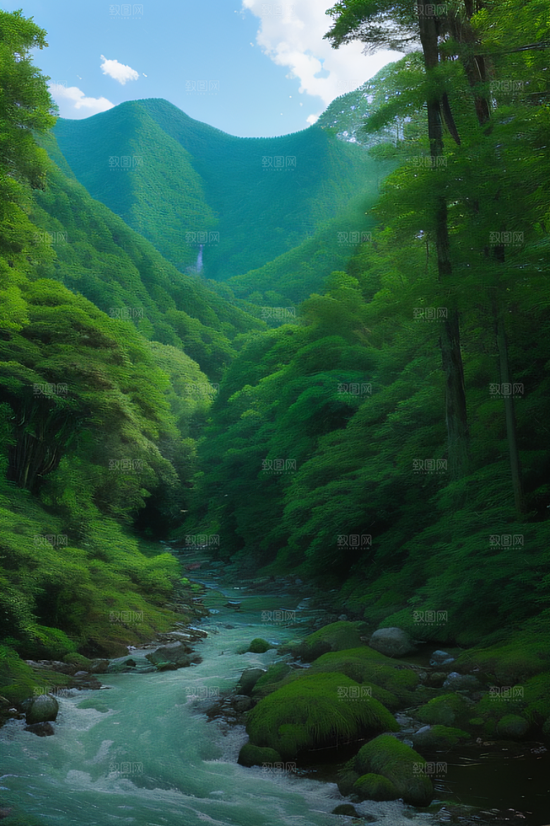 山水画卷如画般的山水风景令人陶醉