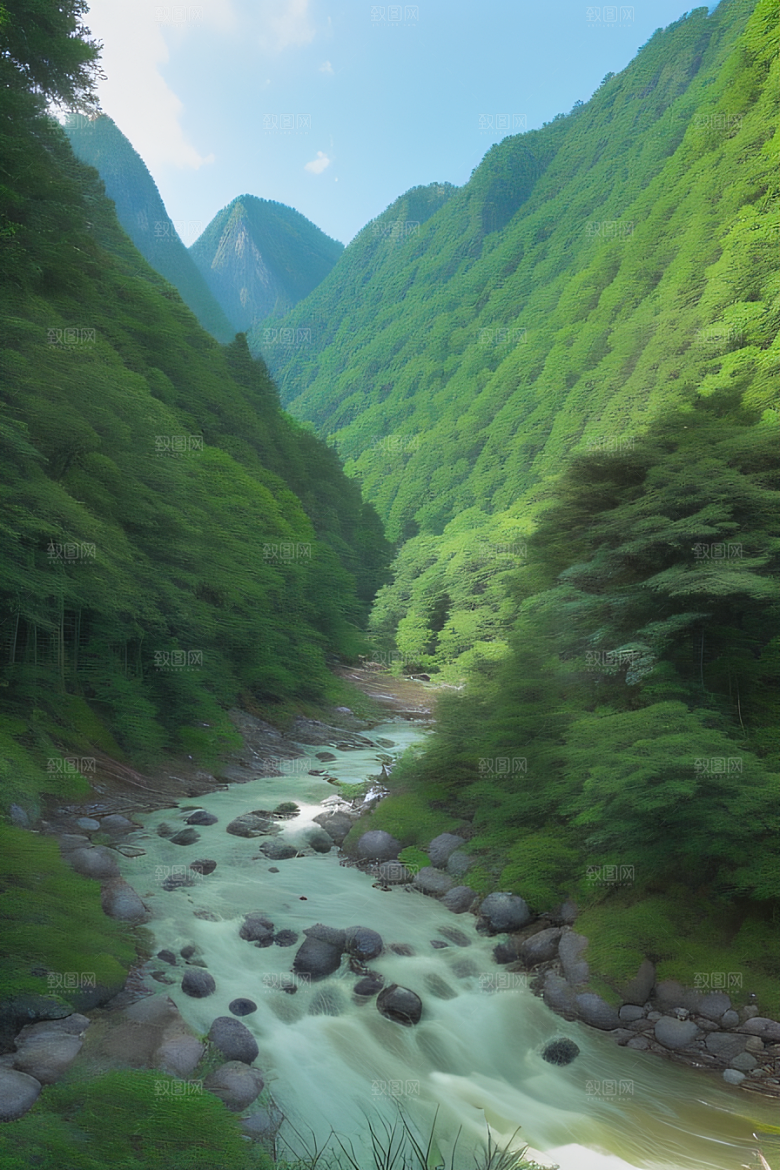 和谐与平静自然景观中的和谐与平静之美