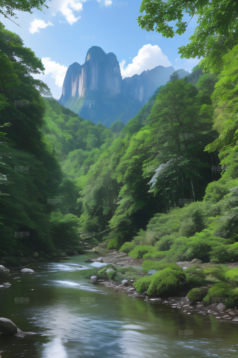 和谐与平静自然景观中的和谐与平静之美