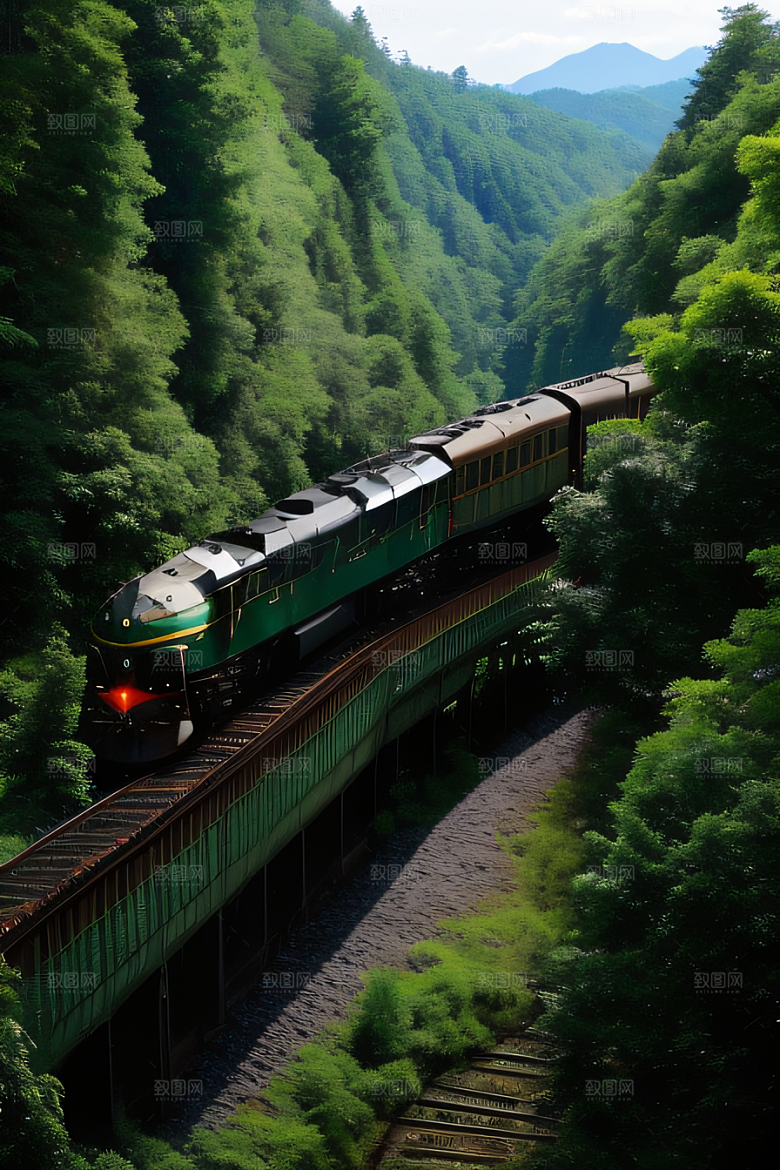 壮丽山川飞驰列车
