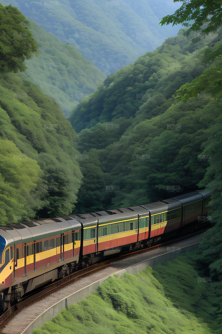 壮丽山川飞驰列车