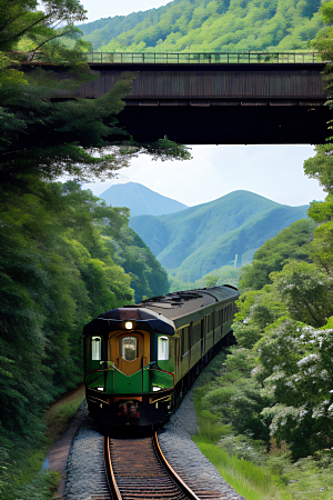 壮丽山川飞驰列车