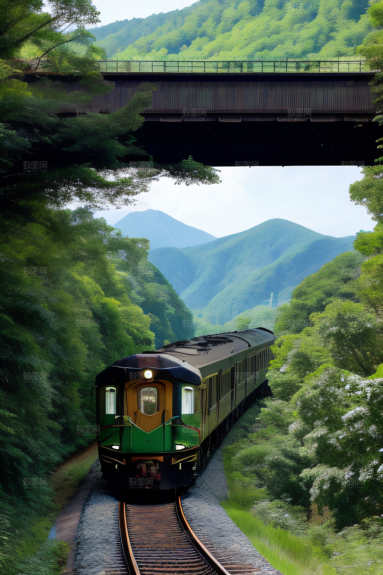 壮丽山川飞驰列车