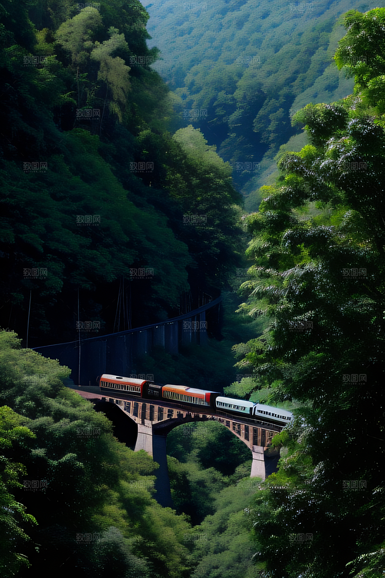 壮丽山川飞驰列车