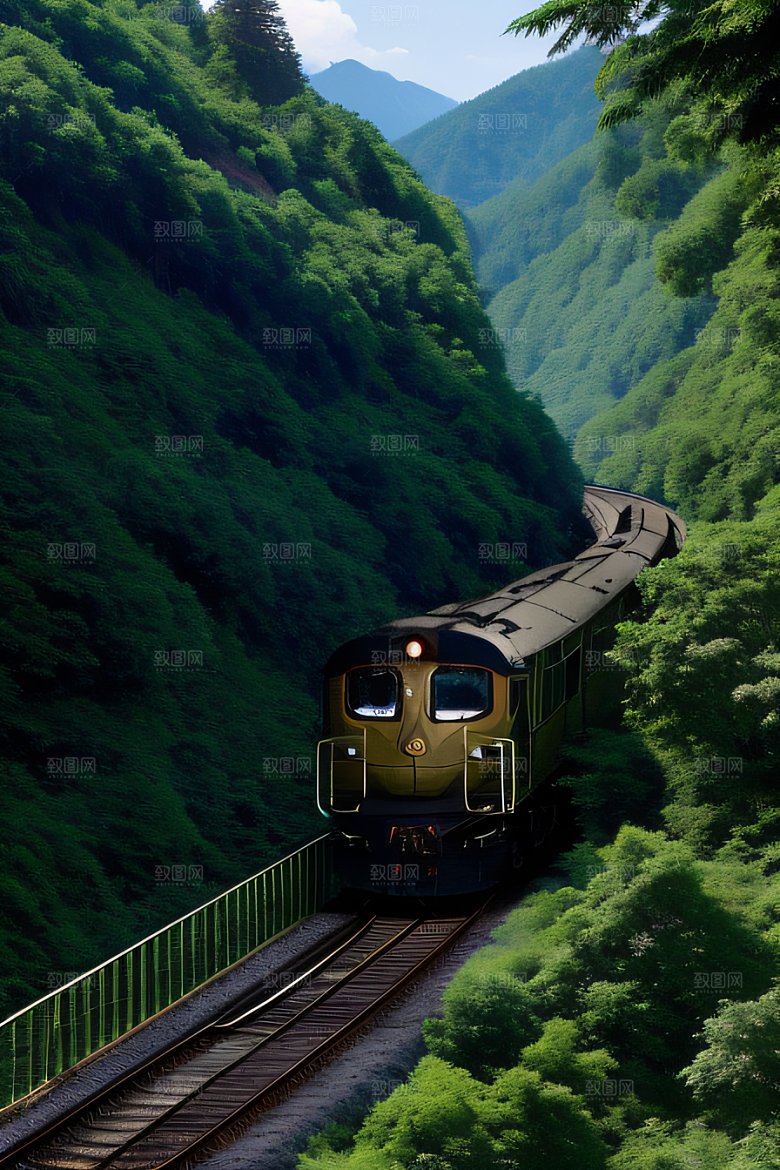 壮丽山川飞驰列车