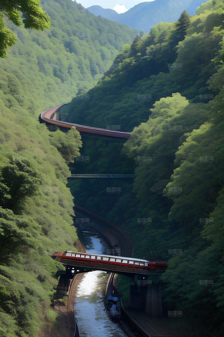 壮丽山川飞驰列车
