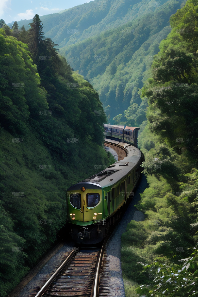 壮丽山川飞驰列车