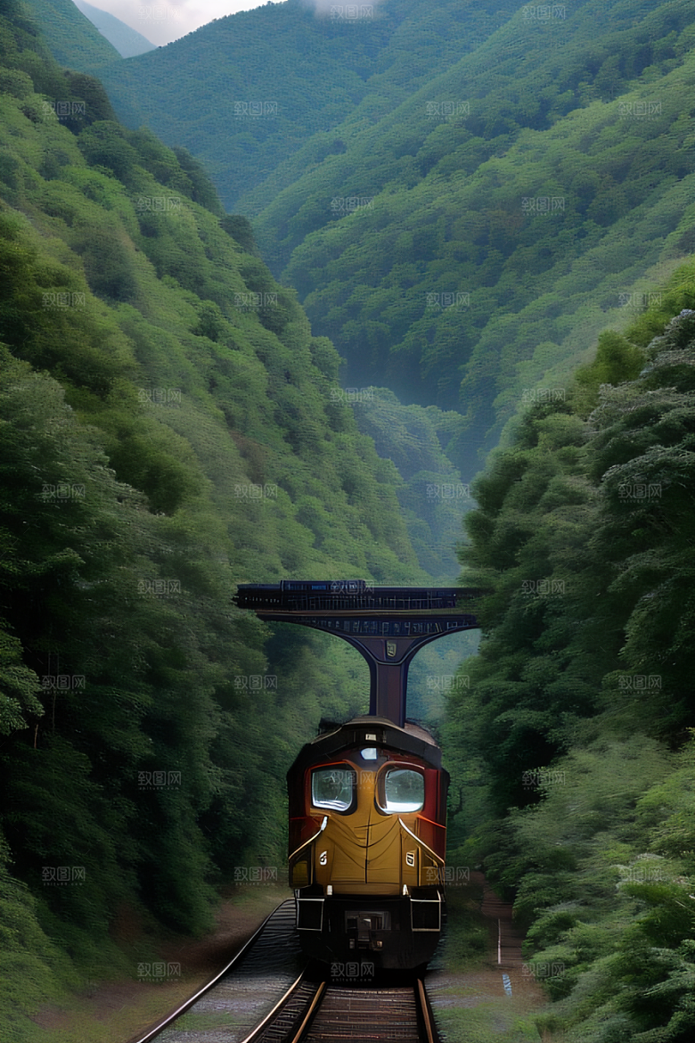 壮丽山川飞驰列车