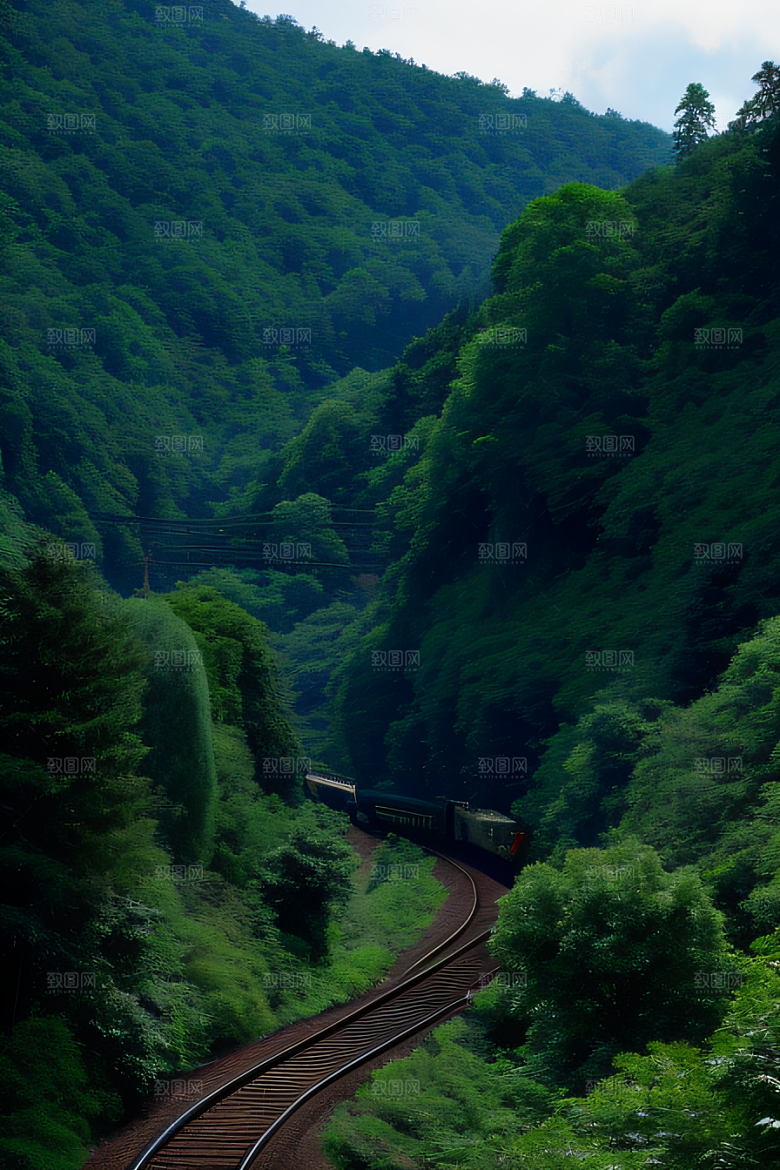 壮丽山川飞驰列车