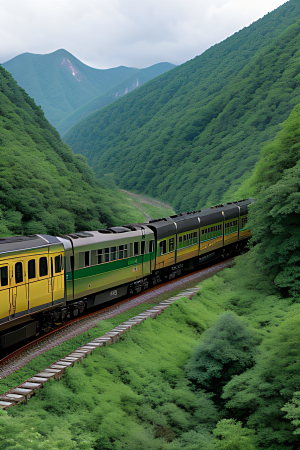 壮丽山川飞驰列车