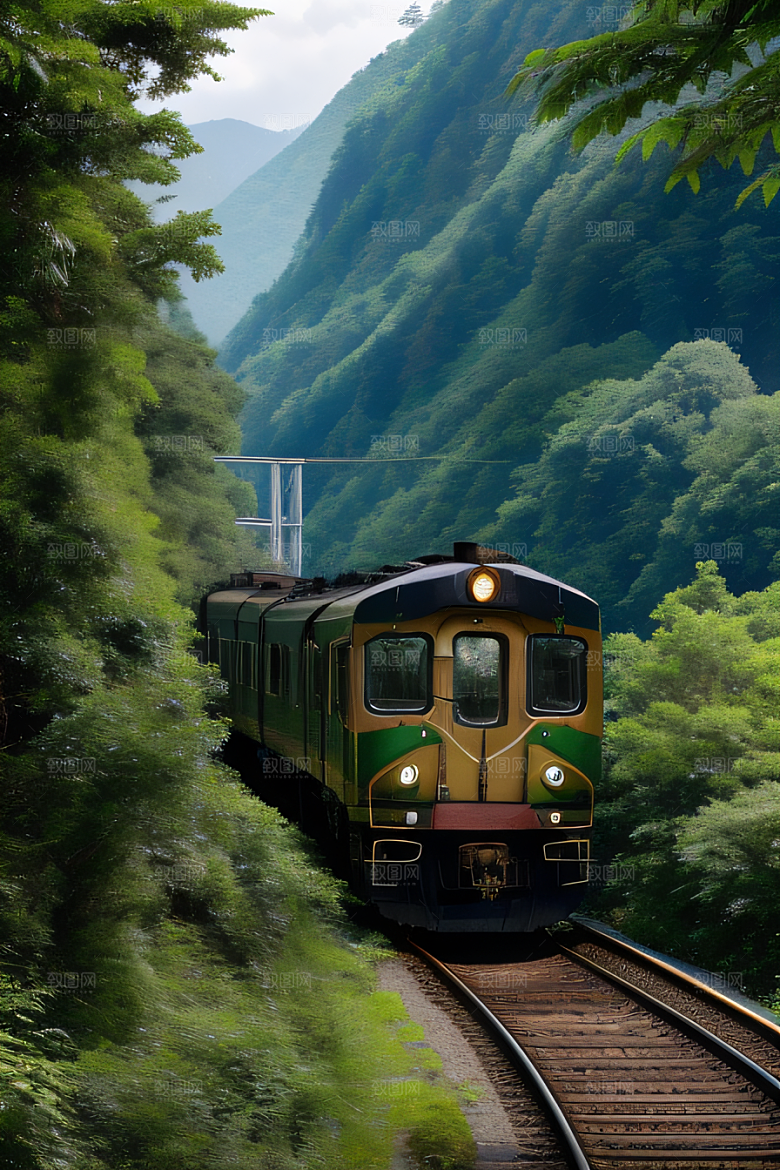 壮丽山川飞驰列车
